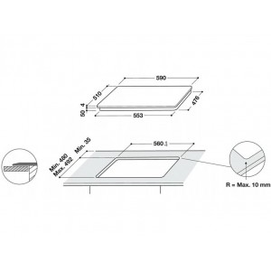 Whirlpool WF S4160 BF Indukciós főzőlap