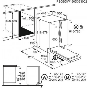 Electrolux EEG62310L Beépíthető keskeny mosogatógép