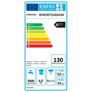 Samsung WW90T554DAW/S6 Elöltöltős mosógép