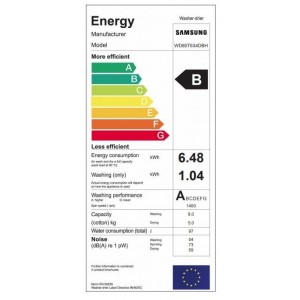 Samsung WD80T634DBH/S6 Mosó- és szárítógép