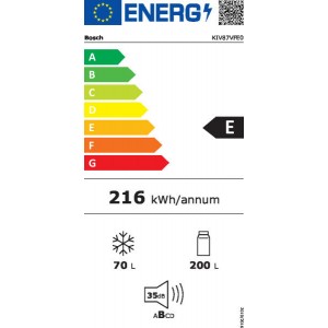 Bosch KIV87VFE0 Beépíthető alulfagyasztós hűtőszekrény