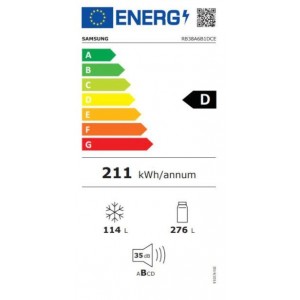 Samsung RB38A6B1DCE/EF Alulfagyasztós kombinált hűtőszekrény, Bézs