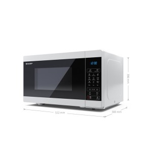 Sharp YC-MG81EW fekete-fehér mikrohullámú sütő 
