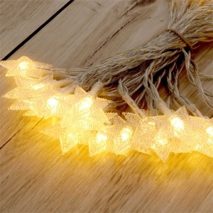 Iris Csillag alakú fix fényű/6m/meleg fehér/40db LED-es/3xAA elemes fénydekoráció 