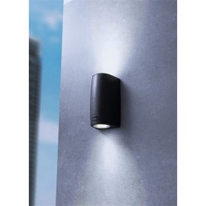 Fumagalli MARTA 90 2L LED 7W GU10 fekete kültéri falilámpa 