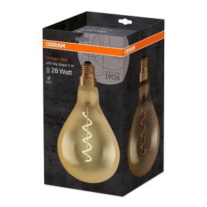 Osram Vintage átlátszó üveg búra/5W/300lm/2000K/E27 LED körte izzó 