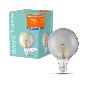 Ledvance Smart+ Bluetooth vezérlésű 6W 2700K E27, dimmelhető gömb alakú filament LED fényforrás 
