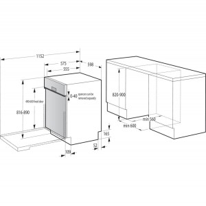 Gorenje GI642D60X Beépíthető mosogatógép