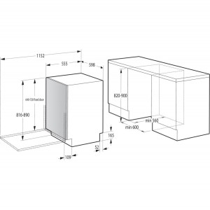 GORENJE GV663D60 Beépíthető mosogatógép