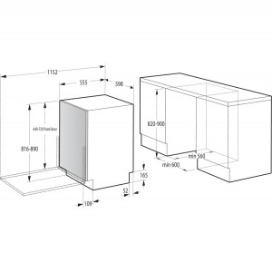 GORENJE GV663C60 Beépíthető mosogatógép