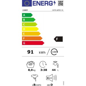 Candy CSTG48TE/1-S Felültöltős mosógép