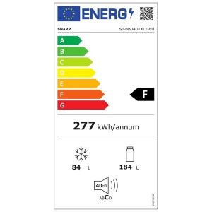 Sharp SJ-BB04DTXWF-EU alulfagyasztós hűtőszekrény 
