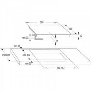 Gorenje ISC646BSC Beépíthető Indukciós főzőlap Keret nélküli