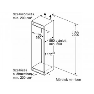 Whirlpool WHC18 T573 beépíthető hűtő