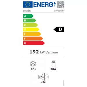 Gorenje ONRK619DBK Alulfagyasztós hűtőszekrény D Energiaosztály