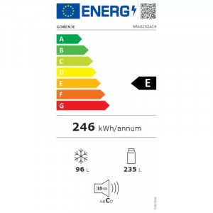 Gorenje NRK6202AC4 Alulfagyasztós hűtőszekrény