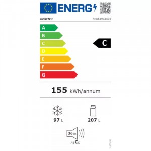 Gorenje NRK619CAXL4 Alulfagyasztós hűtőszekrény