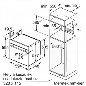 Bosch HSG7364B1 Beépíthető gőzsütő 21 funkcióval