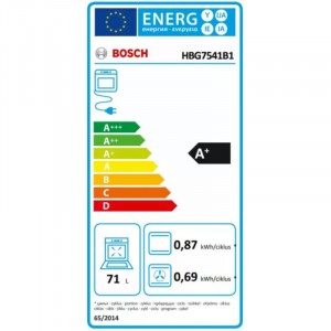 Bosch HBG7541B1 Beépíthető Sütő 14 funkcióval