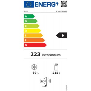 BEKO BCNA306E4SN Beépíthető NoFrost kombinált hűtőszekrény