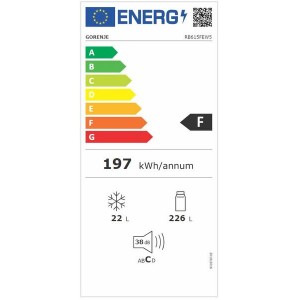 Gorenje RB615FEW5 Egyajtós hűtőszekrény