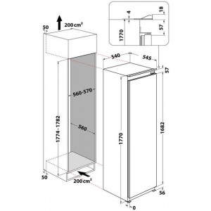 Whirlpool WHSD18F013D1 Beépíthető fagyasztószekrény