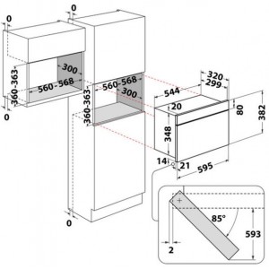 Whirlpool WMN14BW Beépíthető mikrohullámú sütő