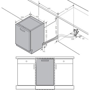 Samsung DW50DG450B00LE Beépíthető mosogatógép