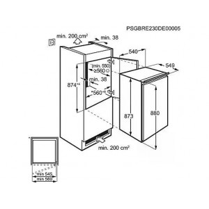 ELECTROLUX LFB2AE88S1 Beépíthető hűtőszekrény