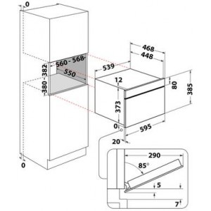 WHIRLPOOL WMD54MX Beépíthető mikrohullámú sütő