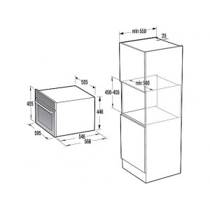 HISENSE BIM406A8B Beépíthető kompakt sütő és mikrohullámú sütő