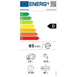 Whirlpool WH3FD14BN7X Mosogatógép