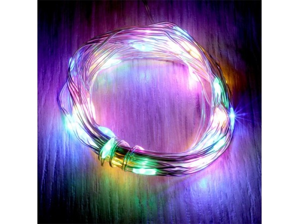 Iris Fix fényű 5m/több színű/50db LED-es fénydekoráció 