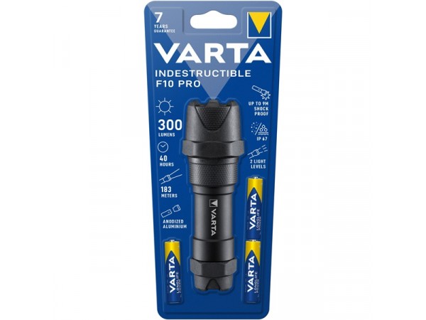 Varta 18710101421 Indestructible F10 Pro/3AAA/300 lumen/elemlámpa 