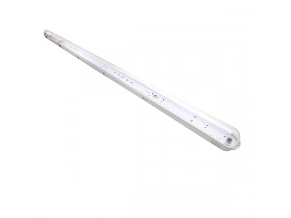 Iris Lighting JF258 T8 LED fénycsőre előkészített por- és páramentes lámpatest IP65 150cm fém békazárral 